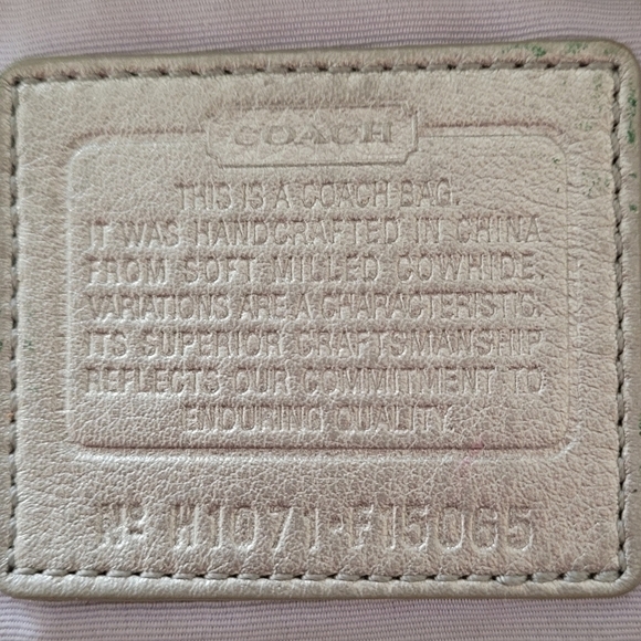 COACH Metallic Pebble Leather Soho Duffle Convertible Shoulder Crossbody… - Picture 9 of 10